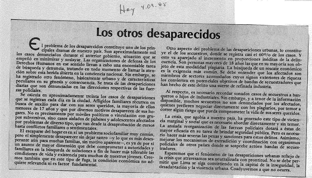 Los otros desaparecidos