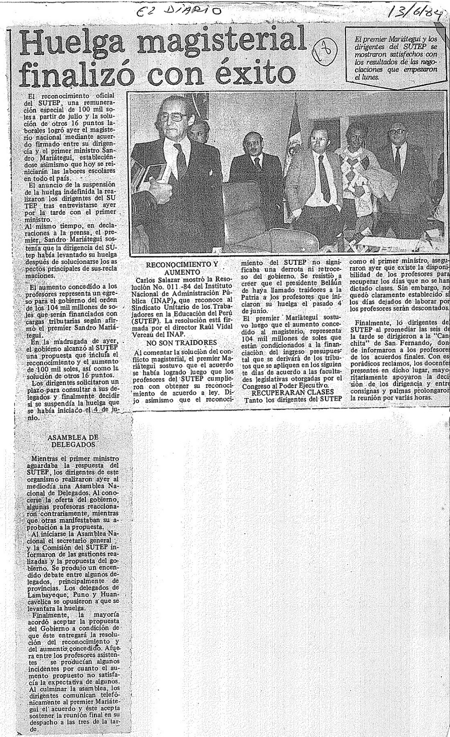 Huelga magisterial finalizó con éxito