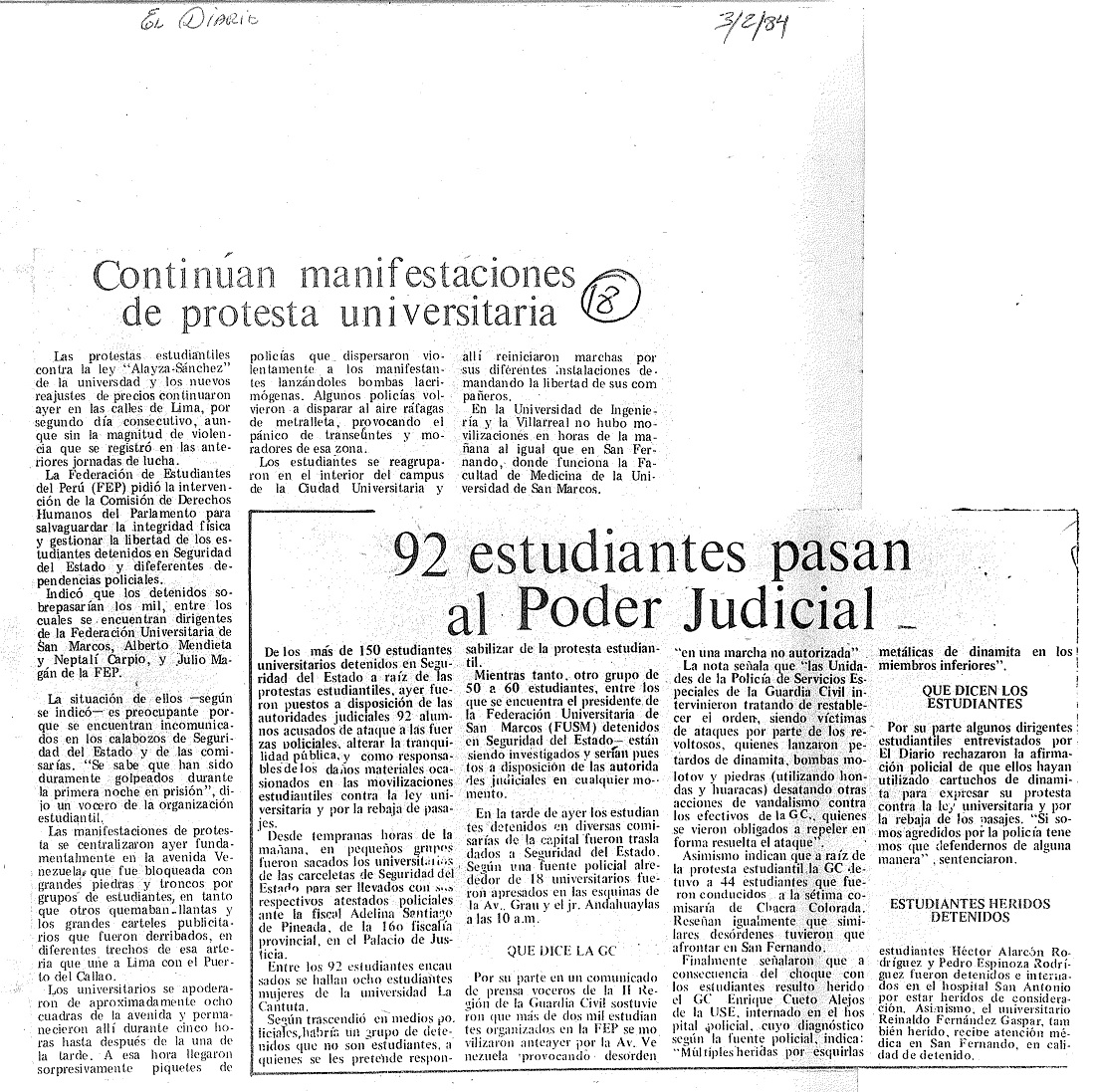 Continúan manifestaciones de protesta universitaria