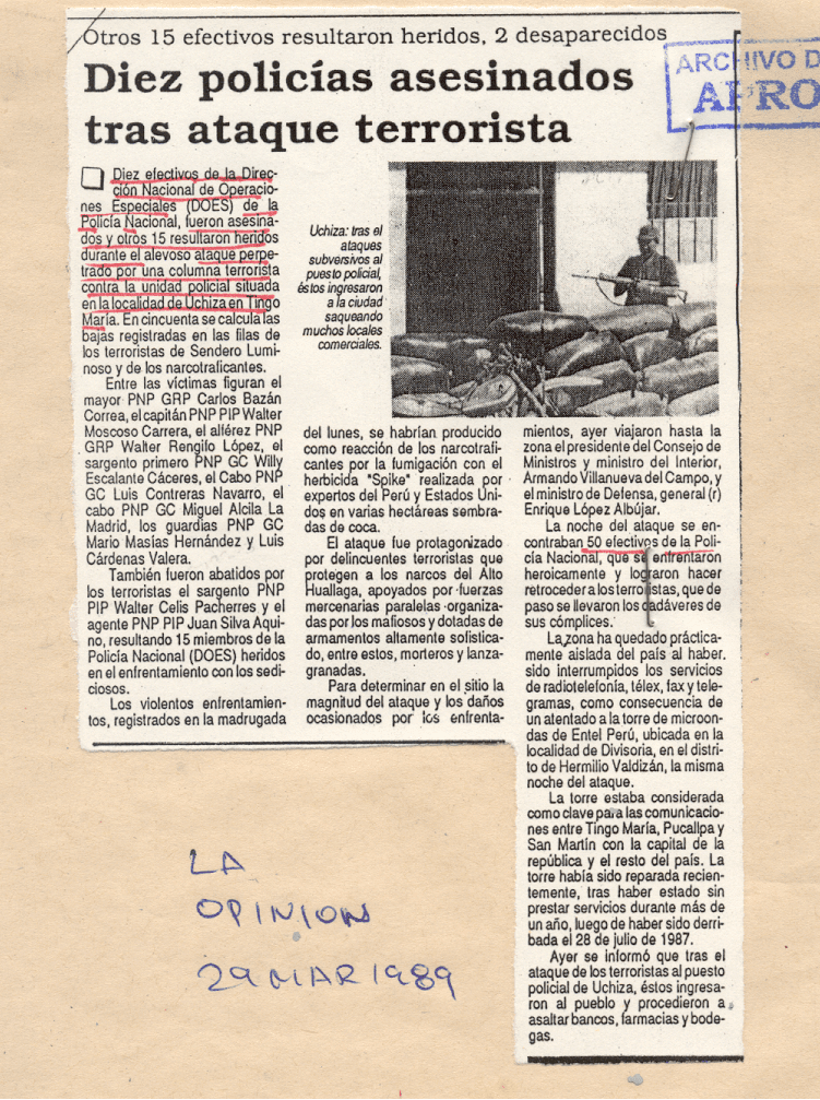 1. 10 POLICIAS Y 3 CIVILES MUERTOS EN ATAQUE A UCHIZA.png