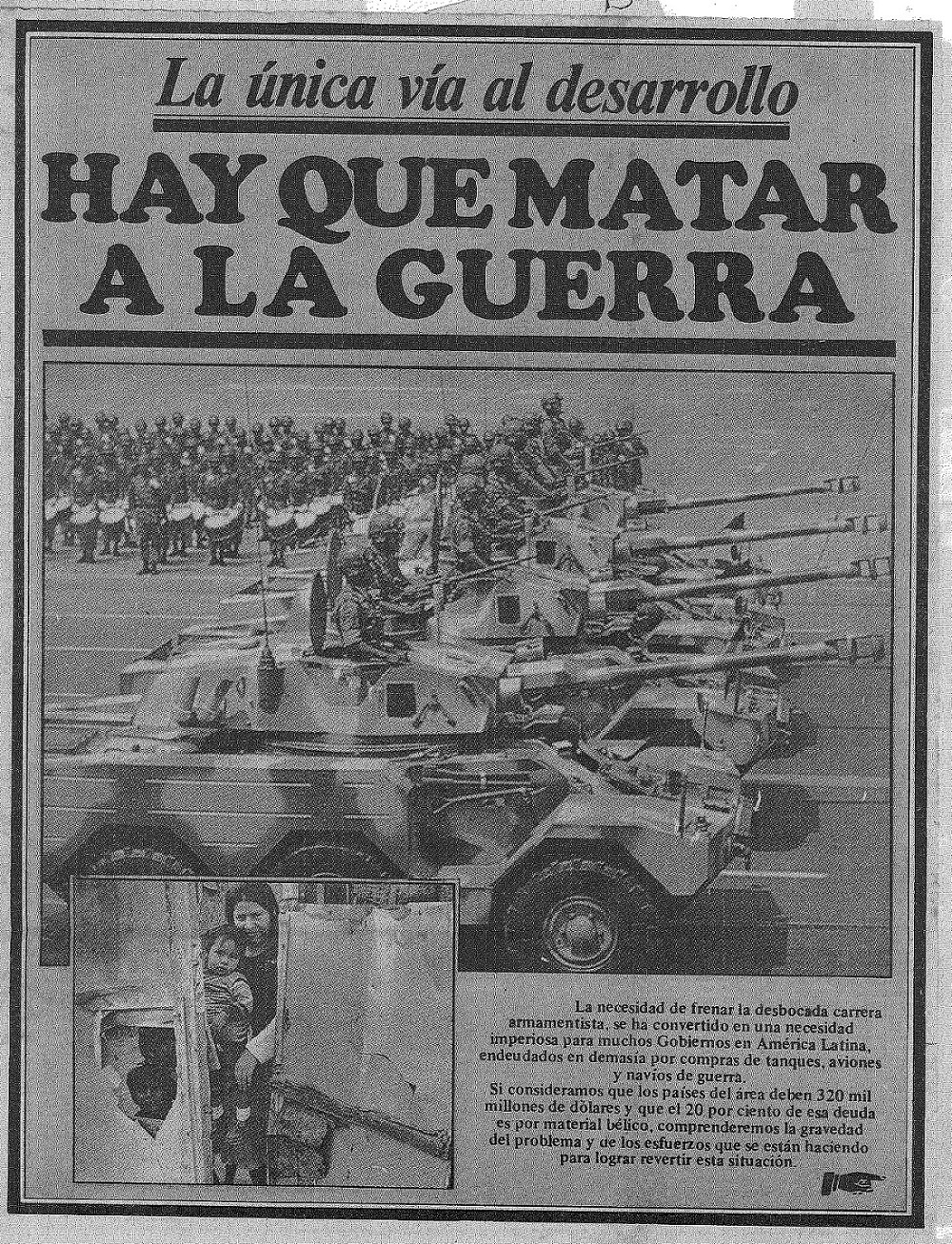 Hay que matar a la guerra