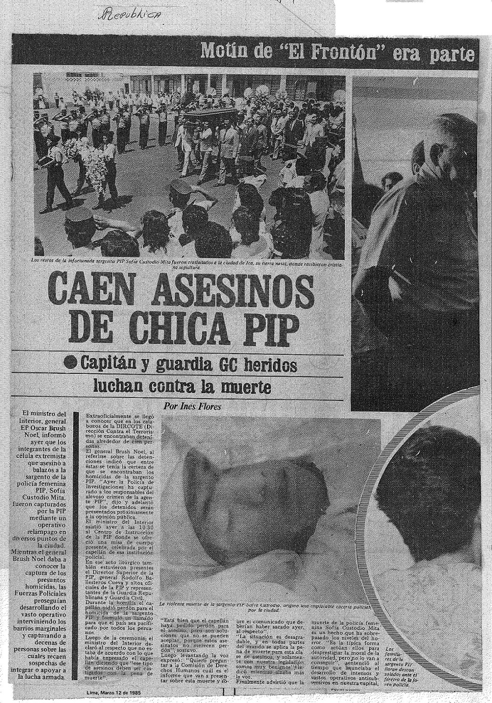 Caen asesinos de chica PIP