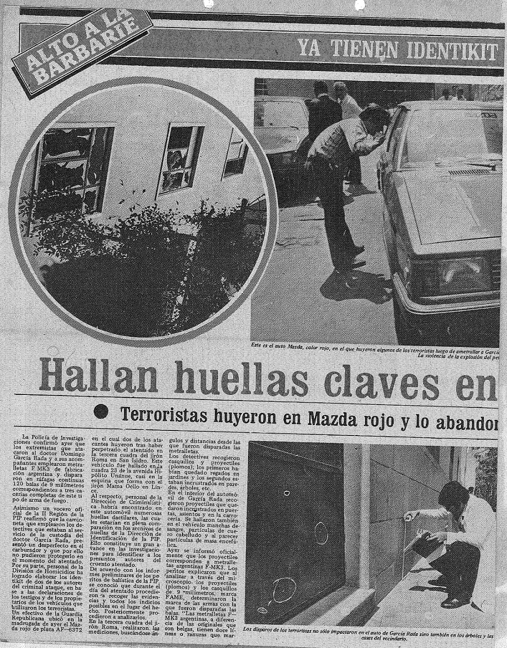 Hallan huellas claves en auto robado
