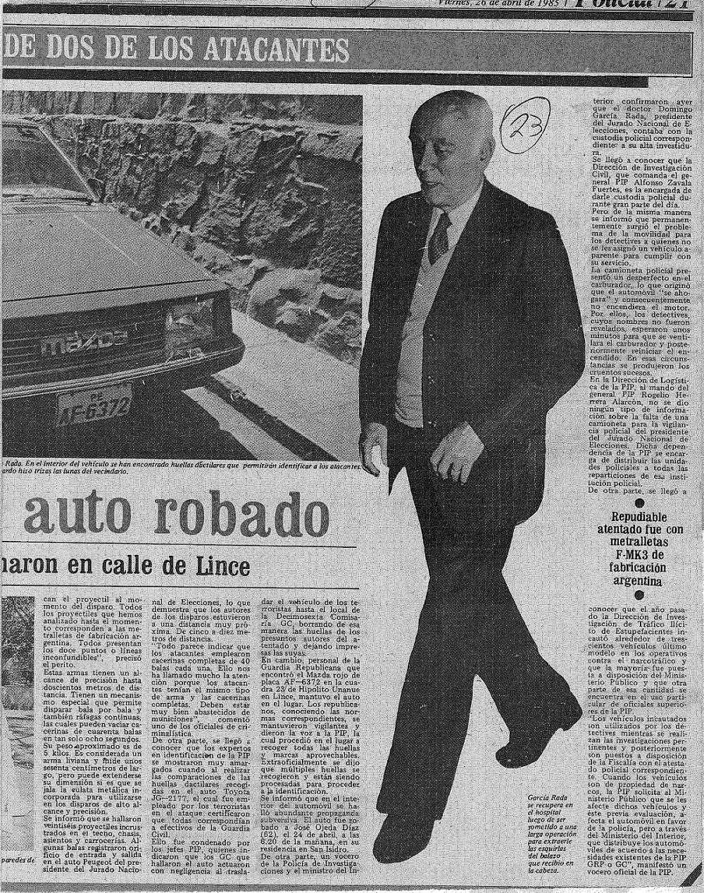 Hallan huellas claves en auto robado
