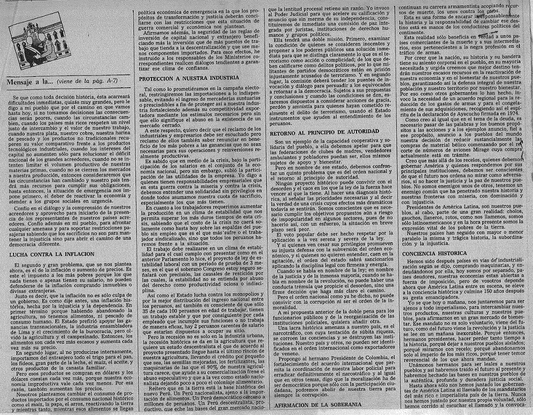 Mensaje a la Nación
