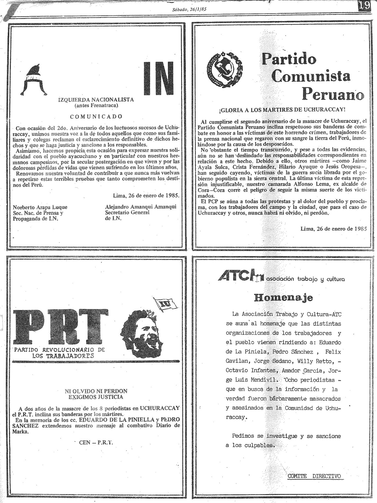Uchuraccay: 2 años después