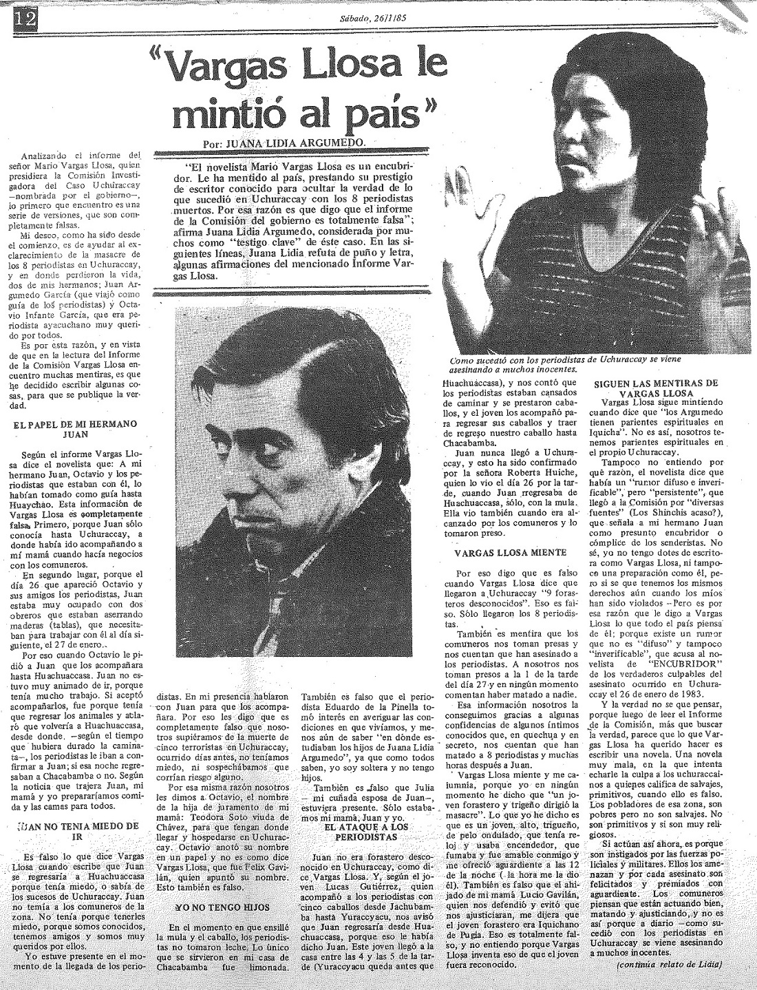 Uchuraccay: 2 años después