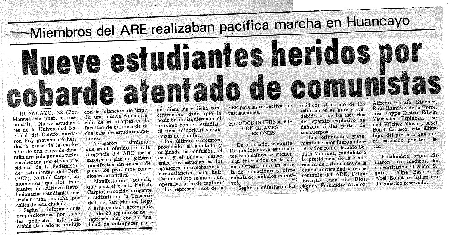 Explosión de dinamita hiere a 10 universitarios