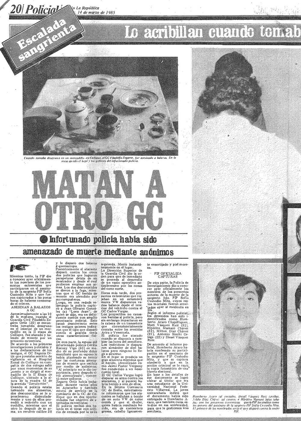 100 policías en lista de la muerte