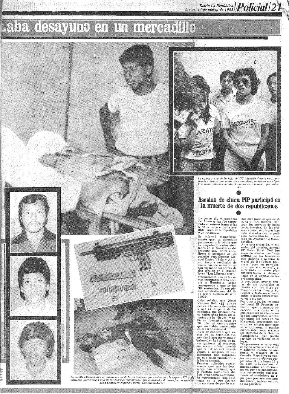 100 policías en lista de la muerte