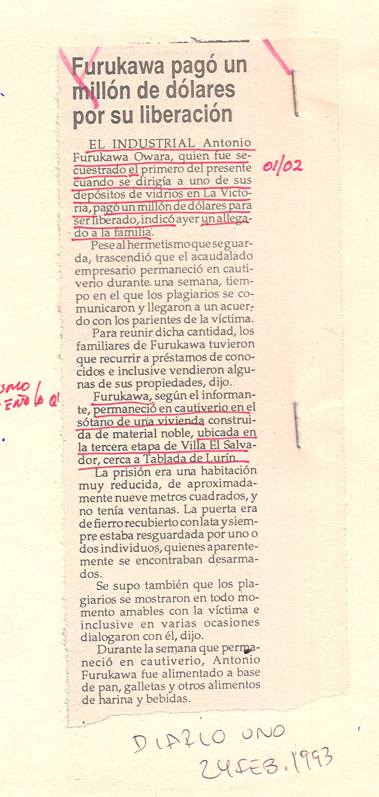 FURUKAWA FUE LIBERADO