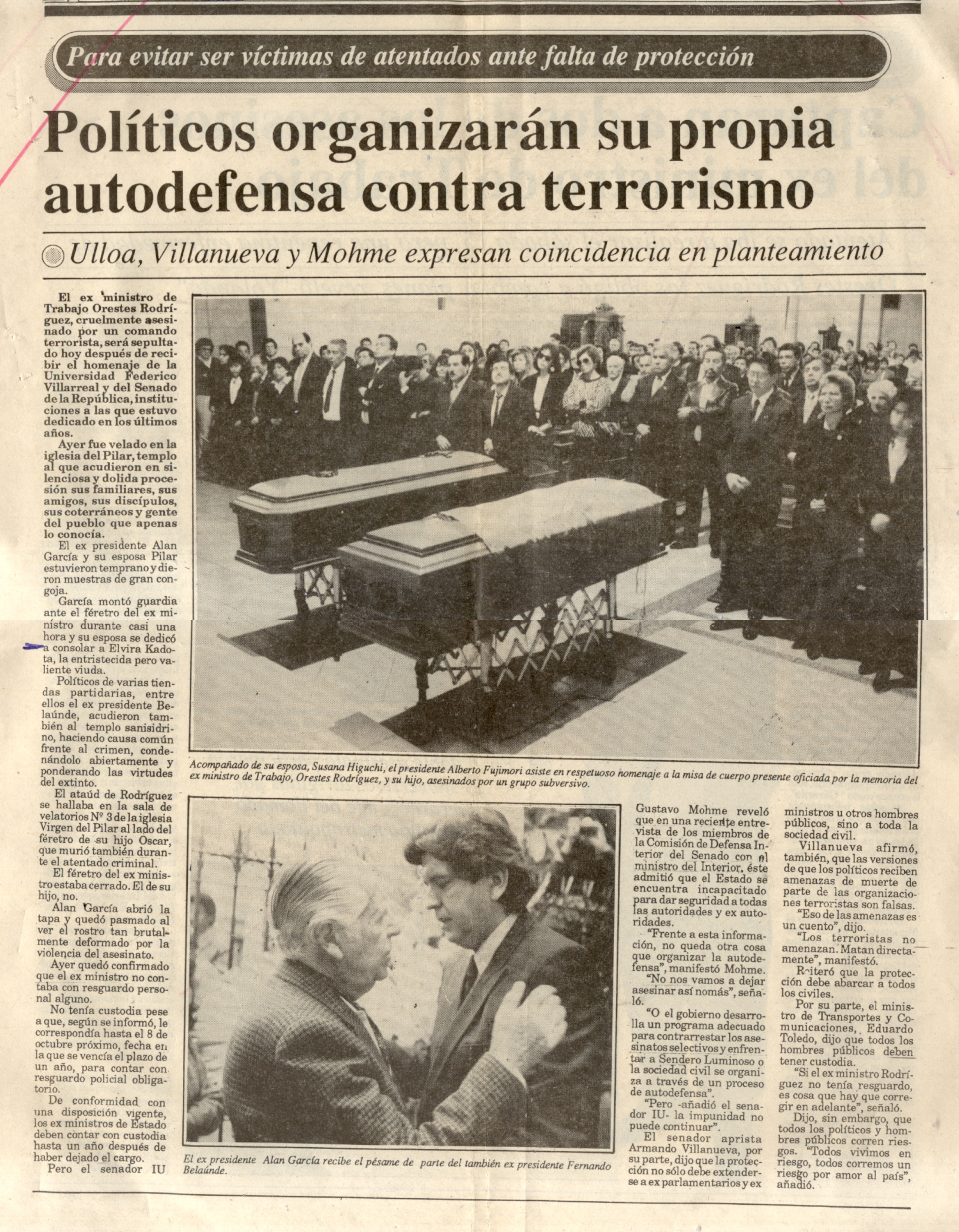 Políticos organizarán su propia autodefensa 1