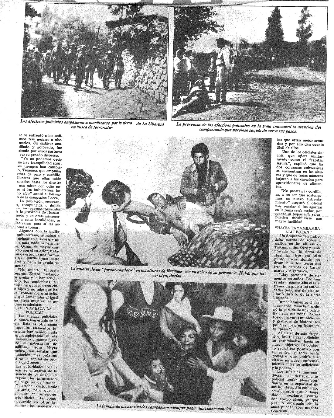 Terroristas se van replegando hacia sierra de La Libertad