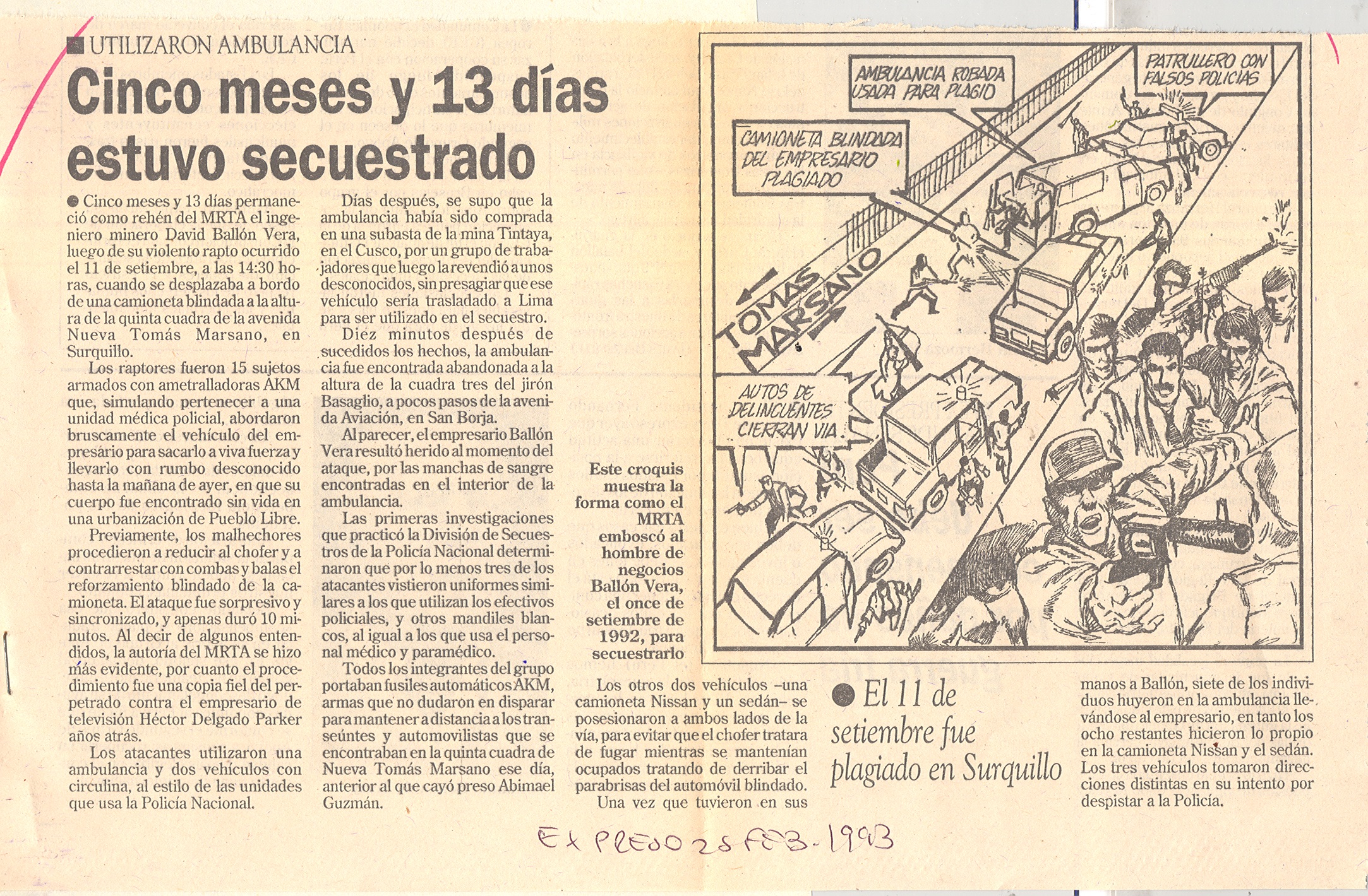 1993 5 MESES Y 13 DÍAS ESTUVO SECUESTRADO