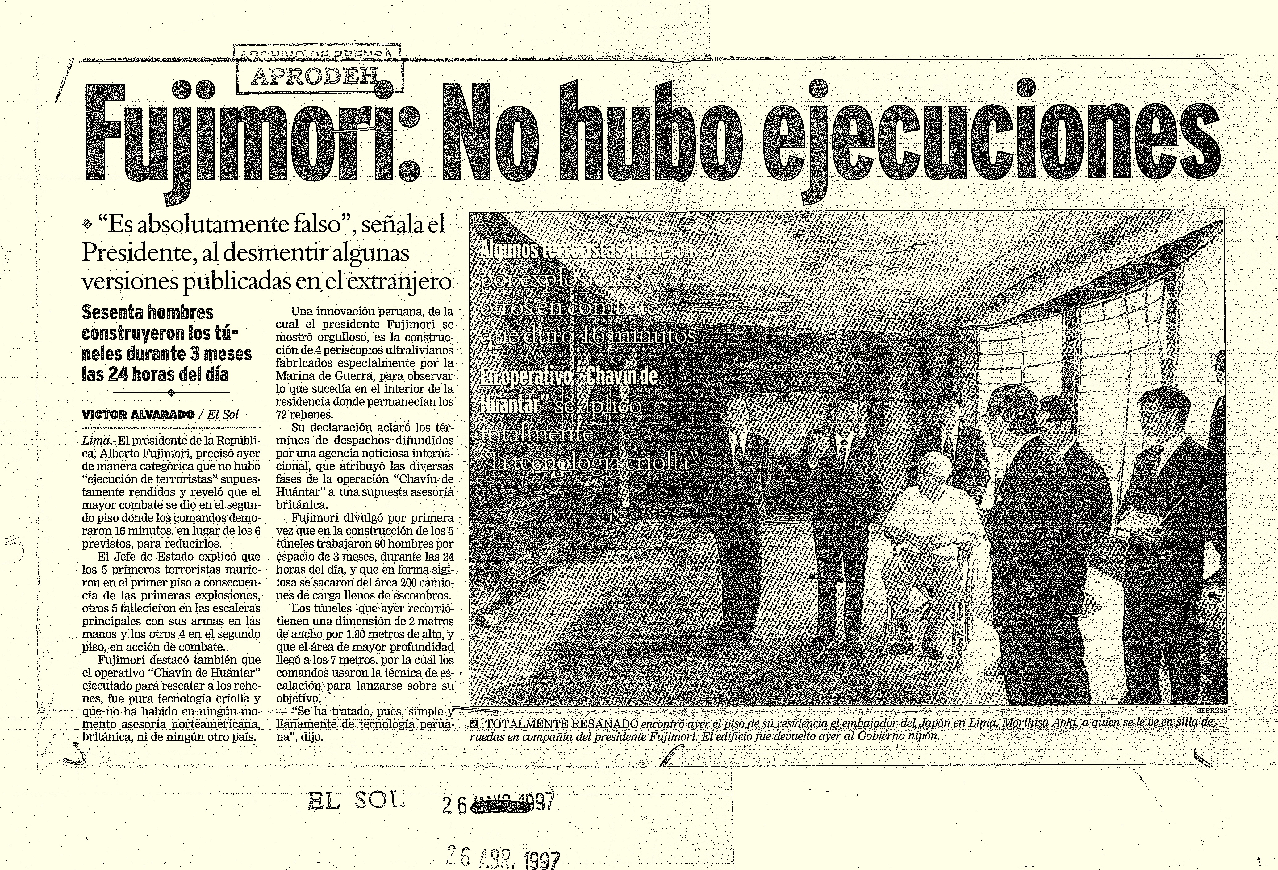 26 ABRIL FUJIMORI NO HUBO EJECUCIONES