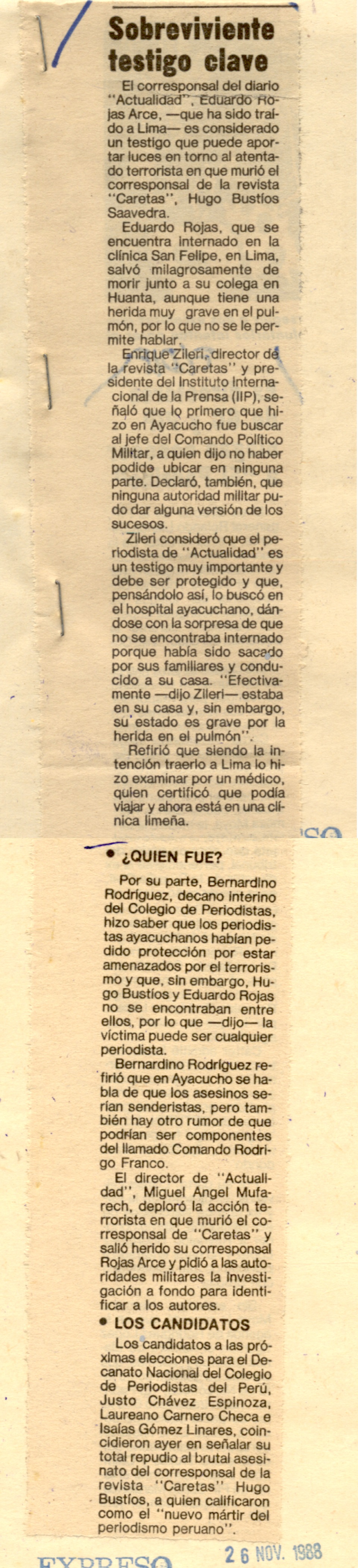 26 NOVIEMBRE SOBREVIVIENTE TESTIGO CLAVE 1