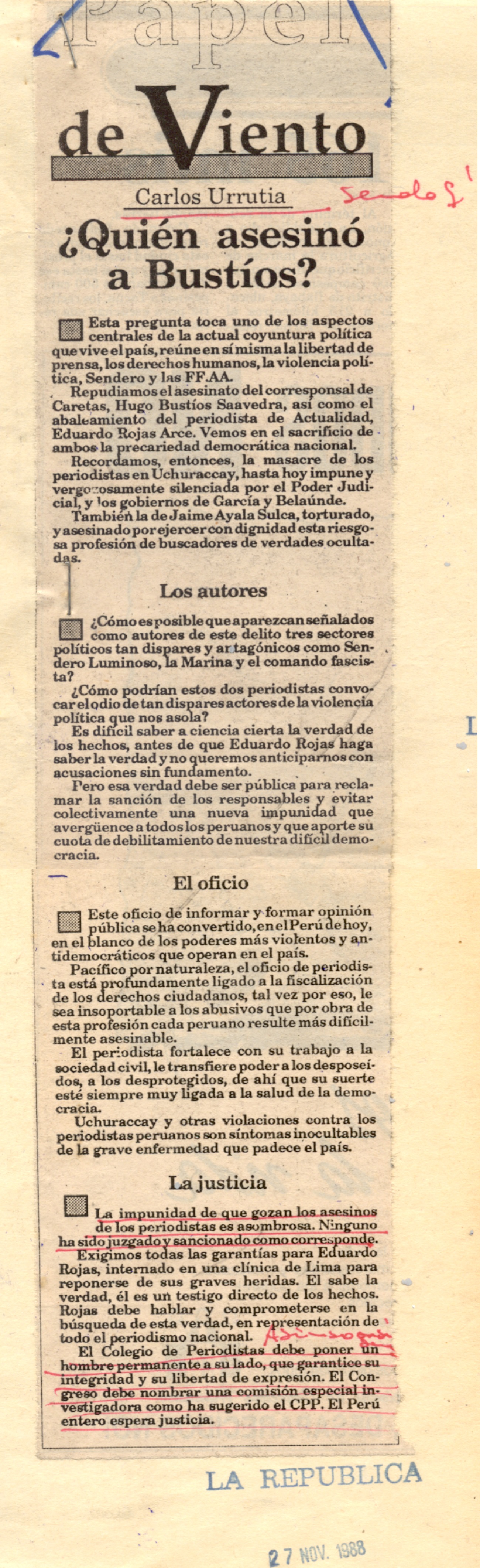 27 NOVIEMBRE QUIEN ASESINO A BUSTÍOS 1