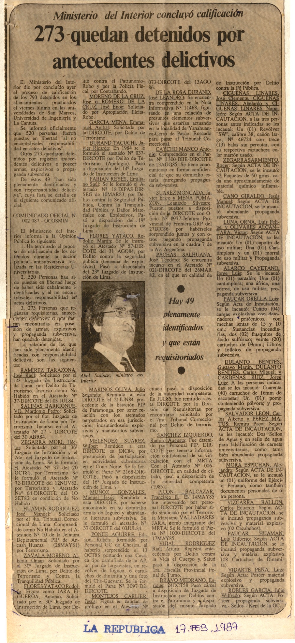 Liberan 520 personas; siguen detenidas 273