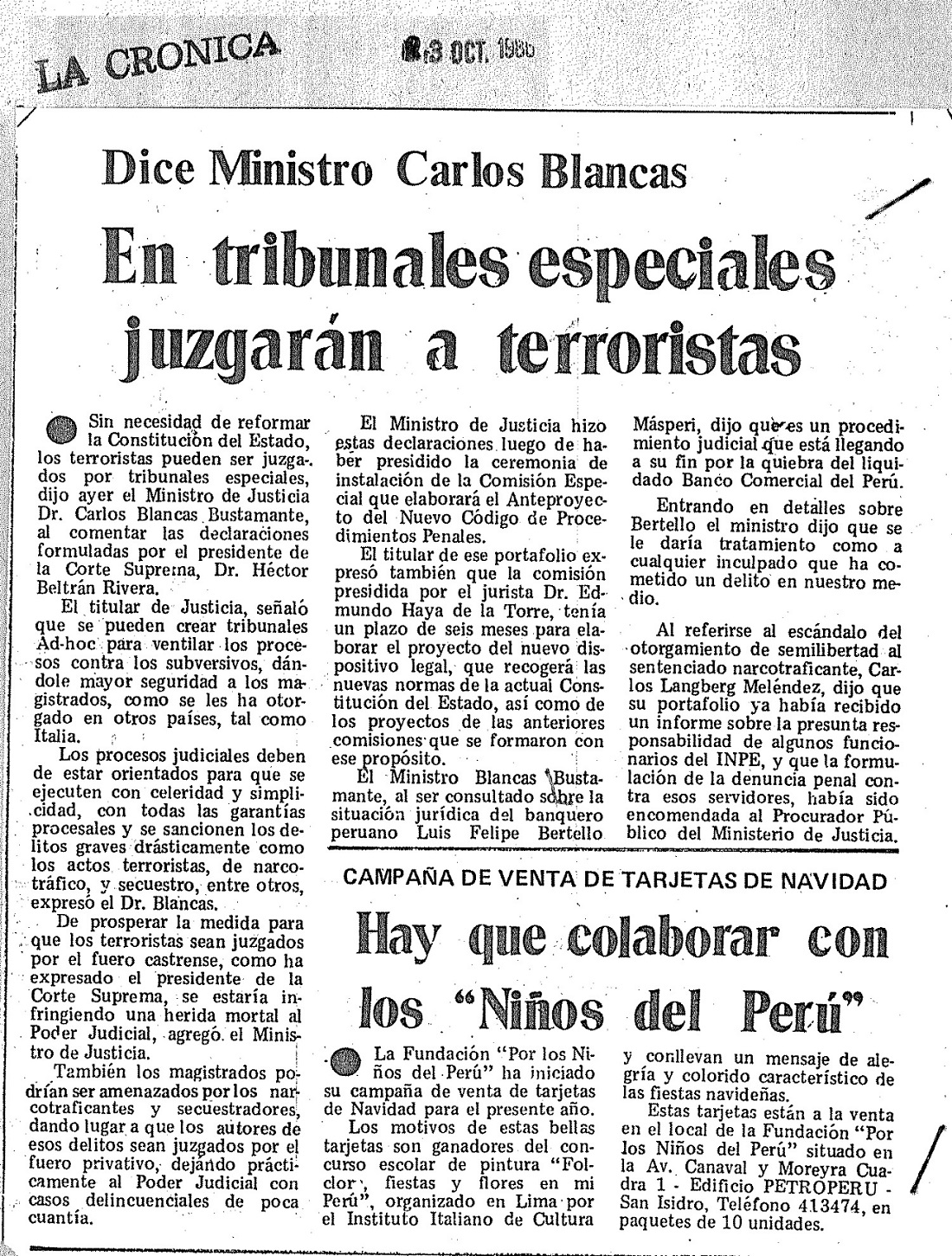 En tribunales especiales juzgarán a terroristas