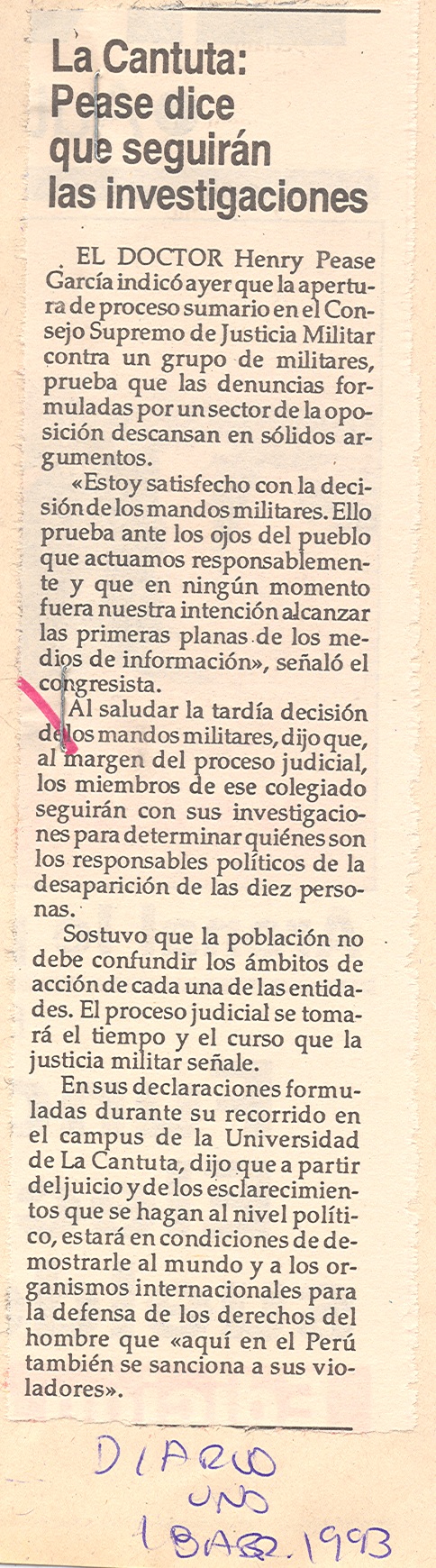 Tensión e inseguriad en La Cantuta