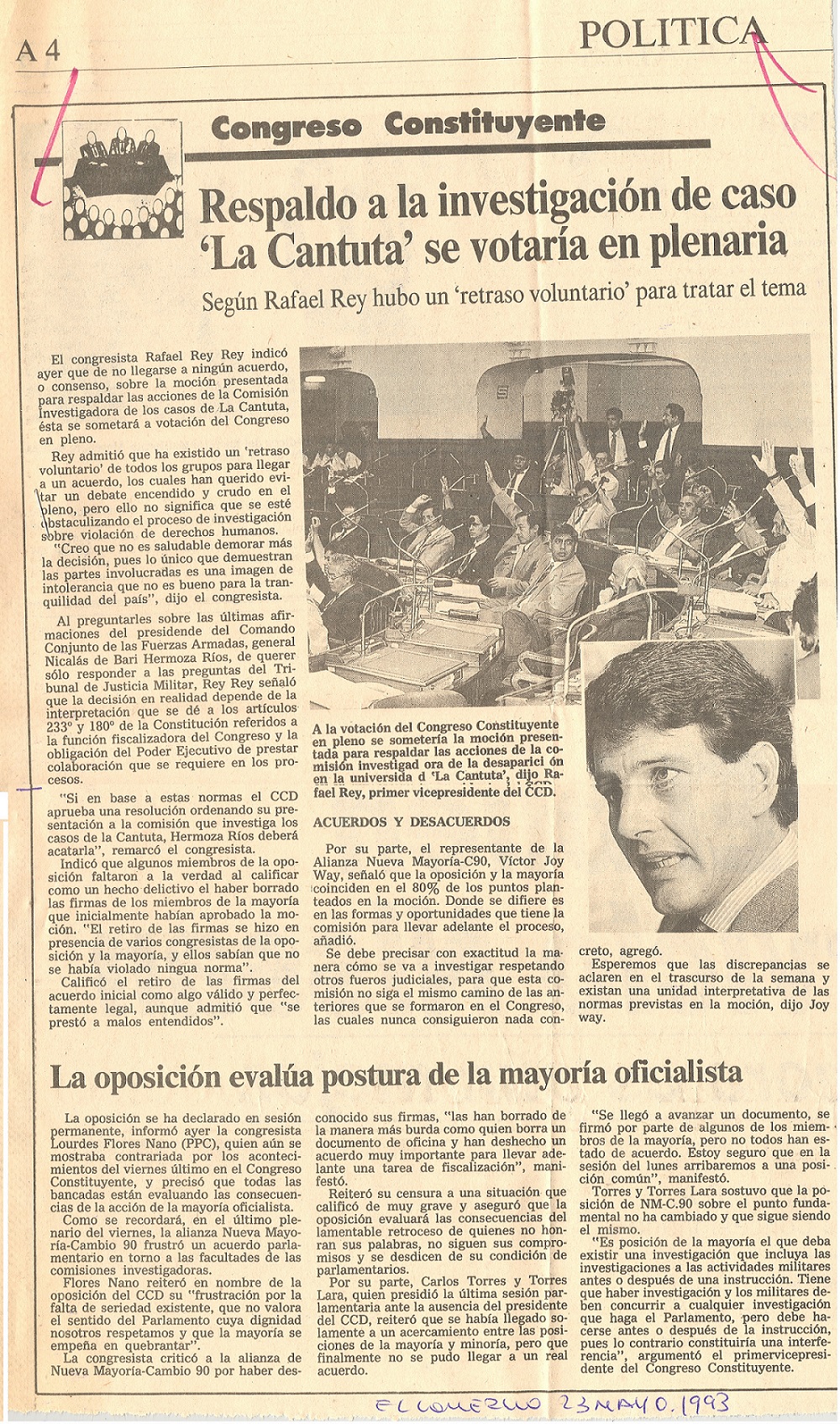 Montesinos por fin da la cara