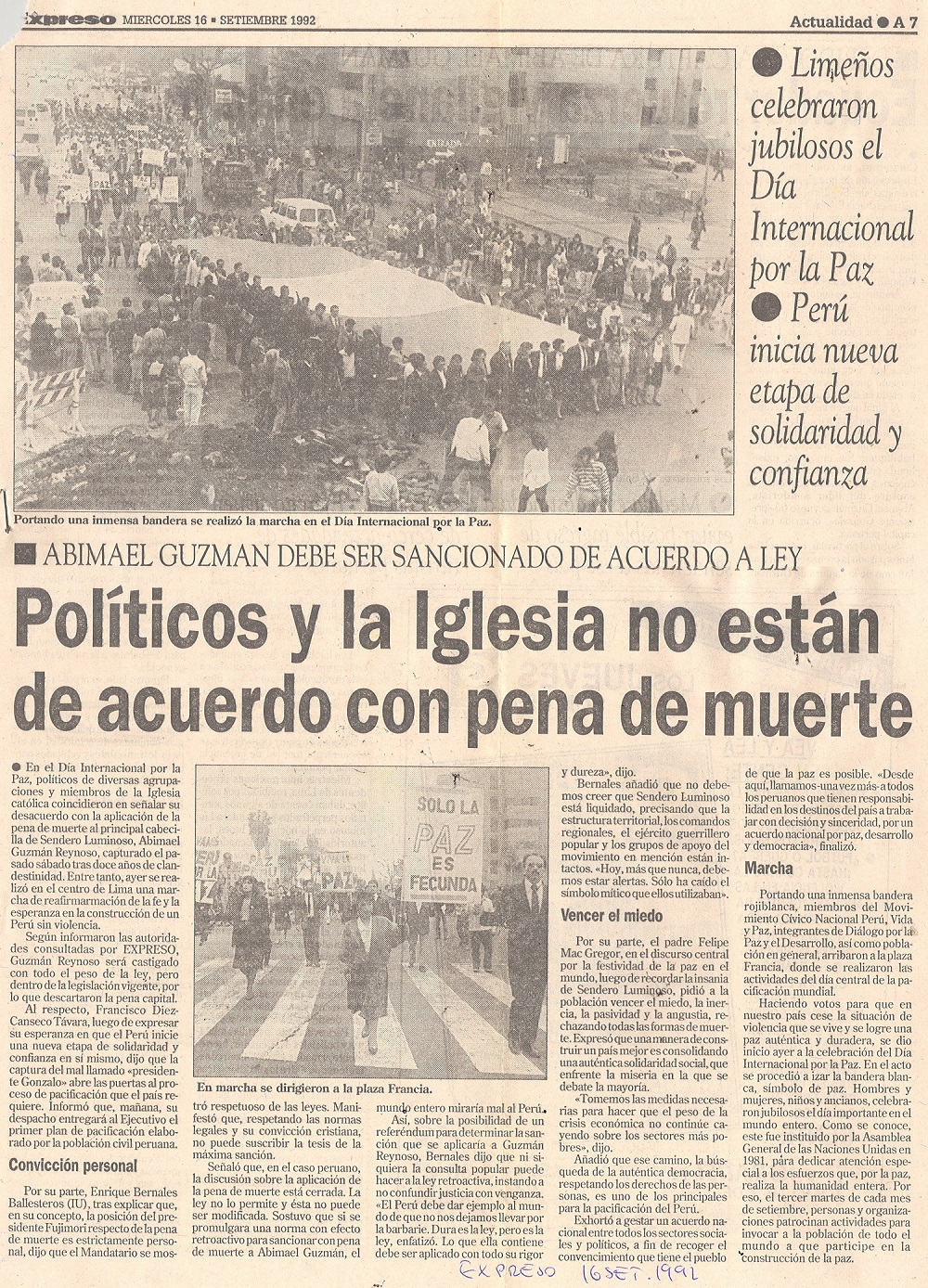 ¡Detectives "sin rostro" interrogan a Abimael!