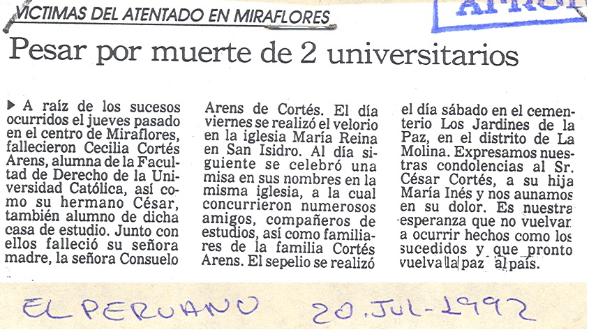 ¡Basta de violencia…queremos paz y vida!