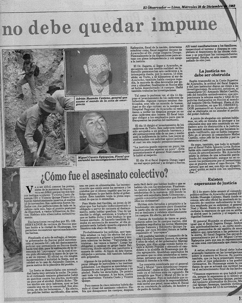 Soccos: Una matanza que no debe quedar impune
