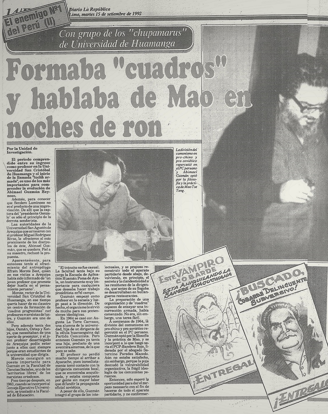 Abimael sería confinado en una celda de la base naval en isla San Lorenzo