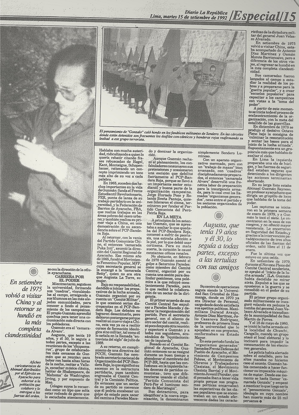 Abimael sería confinado en una celda de la base naval en isla San Lorenzo