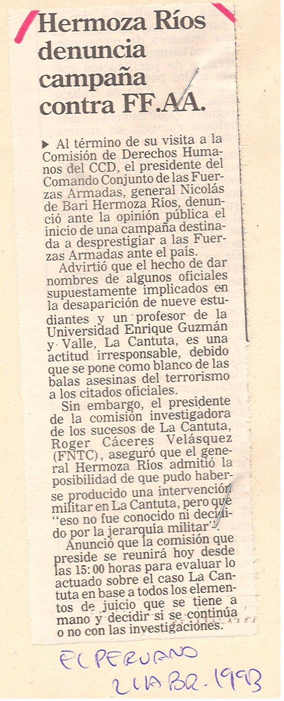 Ejército amenaza a congresistas de oposición