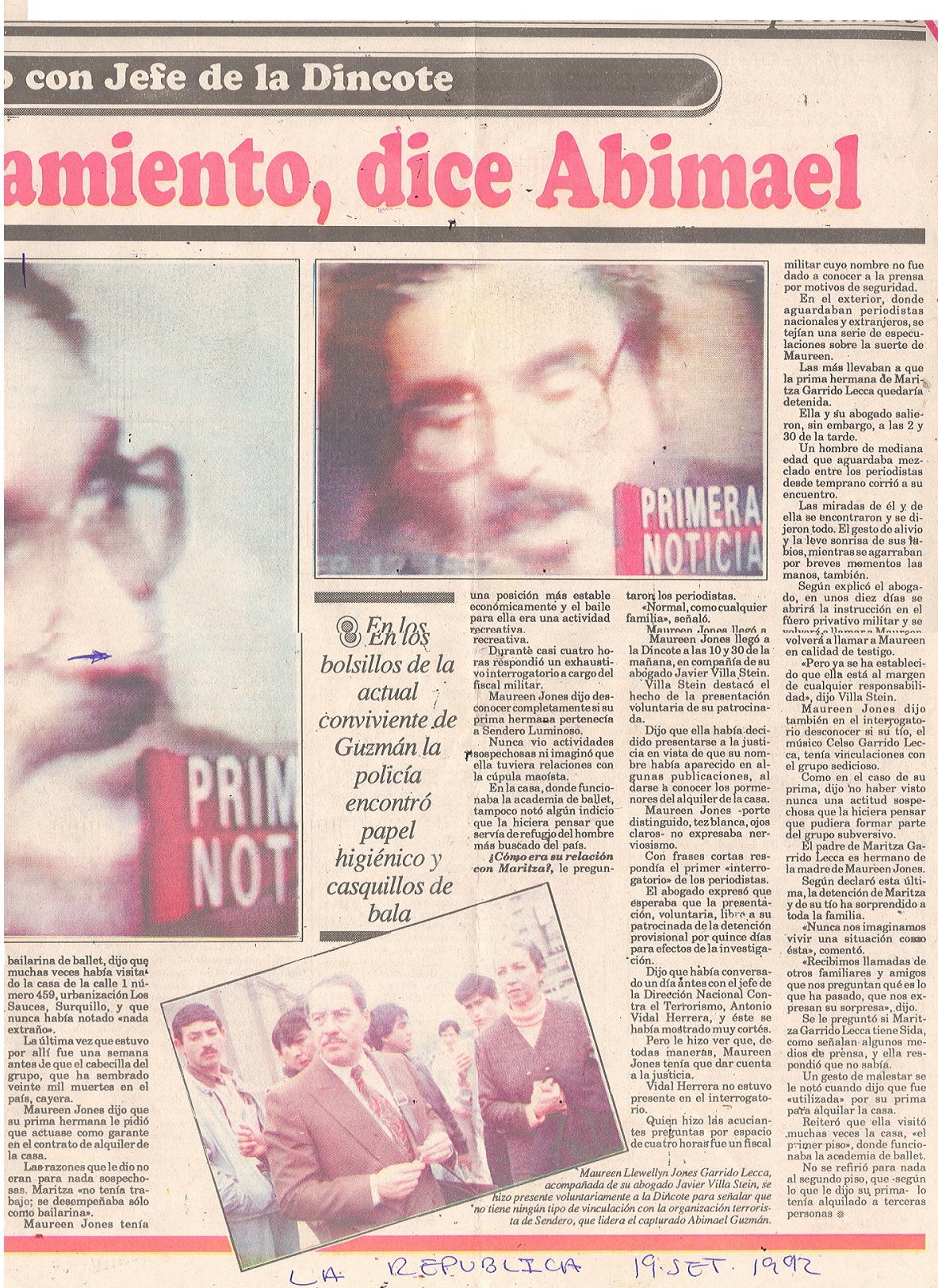 "Captura de Abimael Guzmán es triunfo exclusivo de la policía"