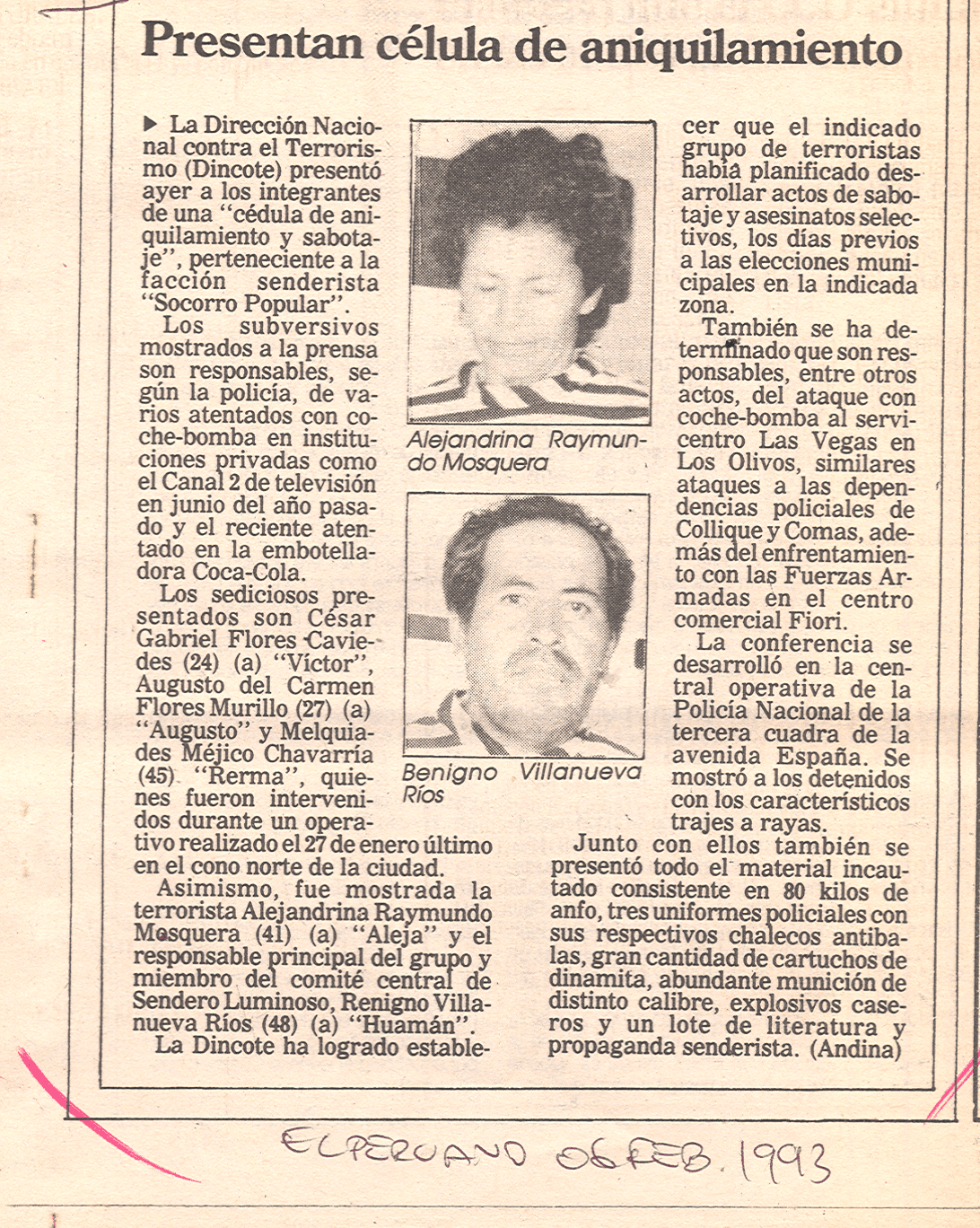 Presenta célula de aniquilamiento