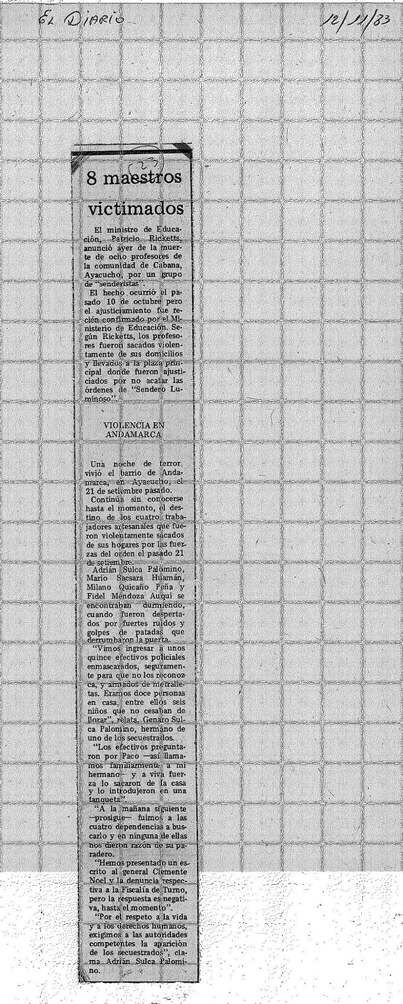 8 maestros victimados