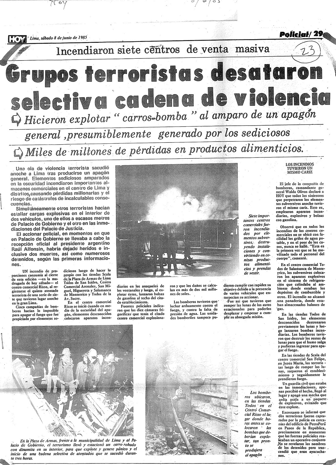 Grupos terroristas desataron selectiva cadena de violencia