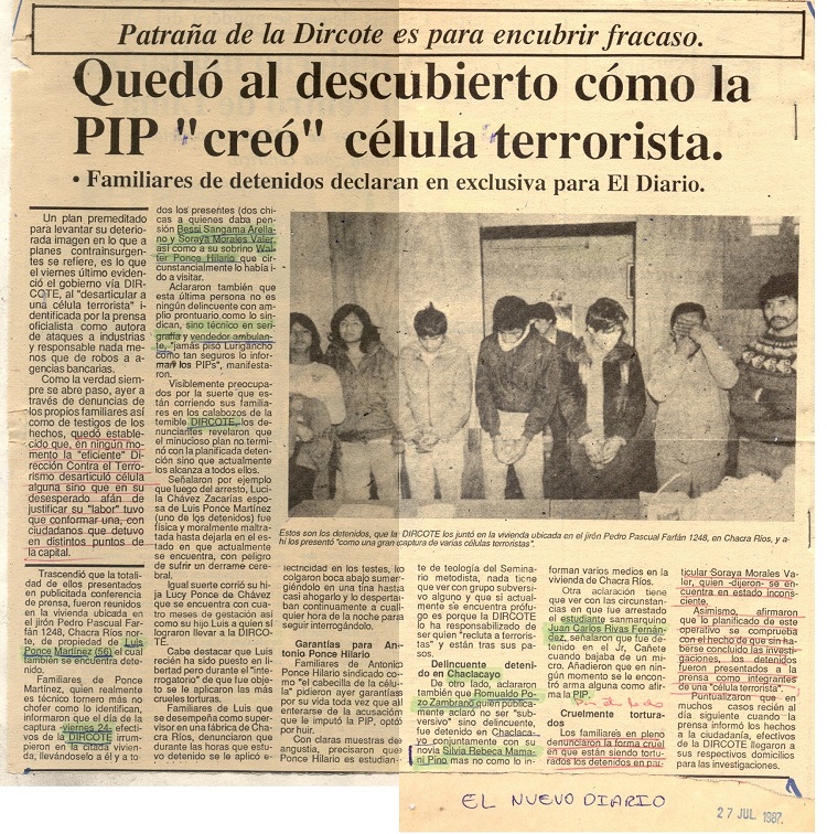 Quedó al descubierto cómo la PIP "creo" célula terrorista