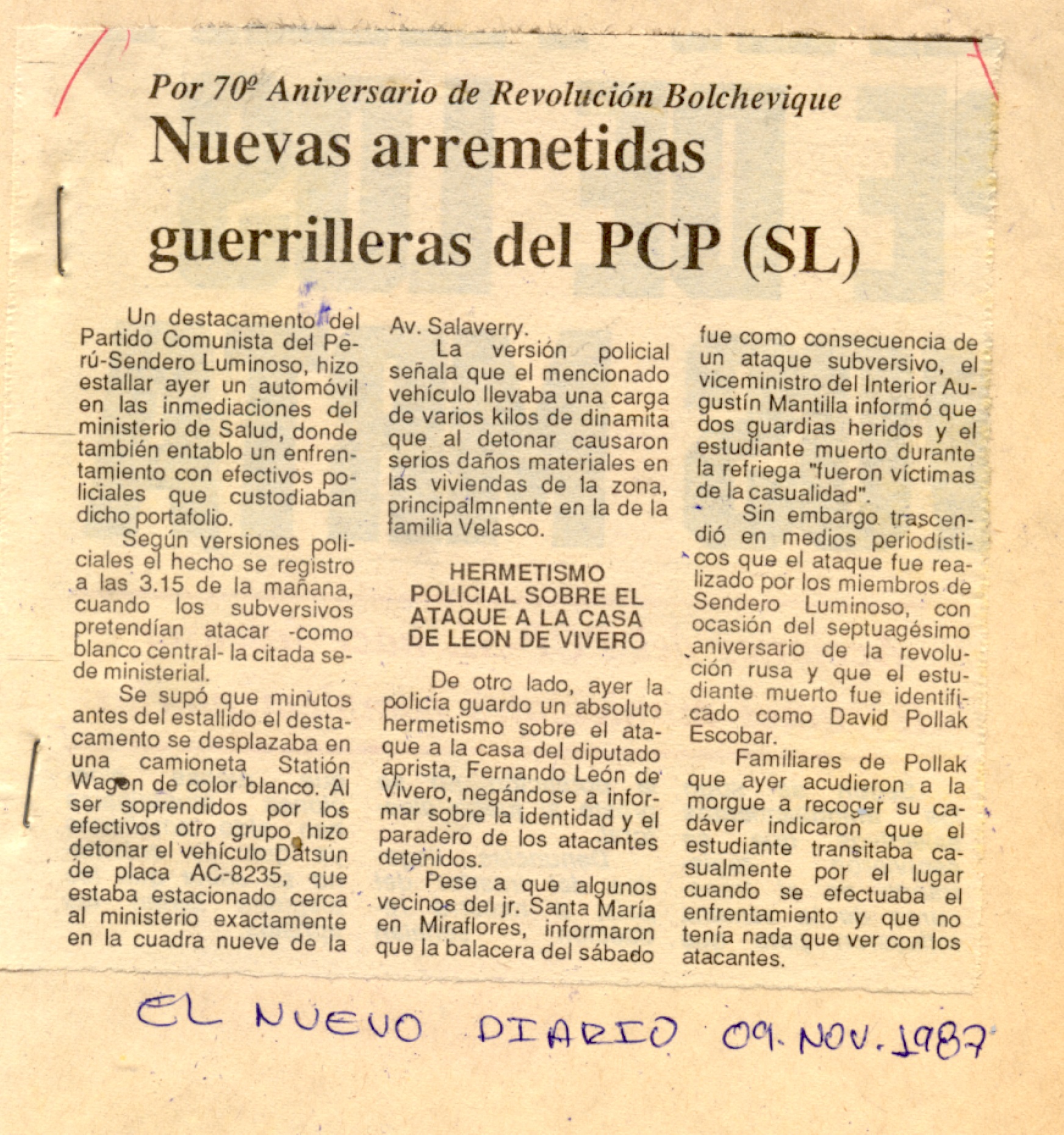 Atacaron domicilio de Nancy Velasco