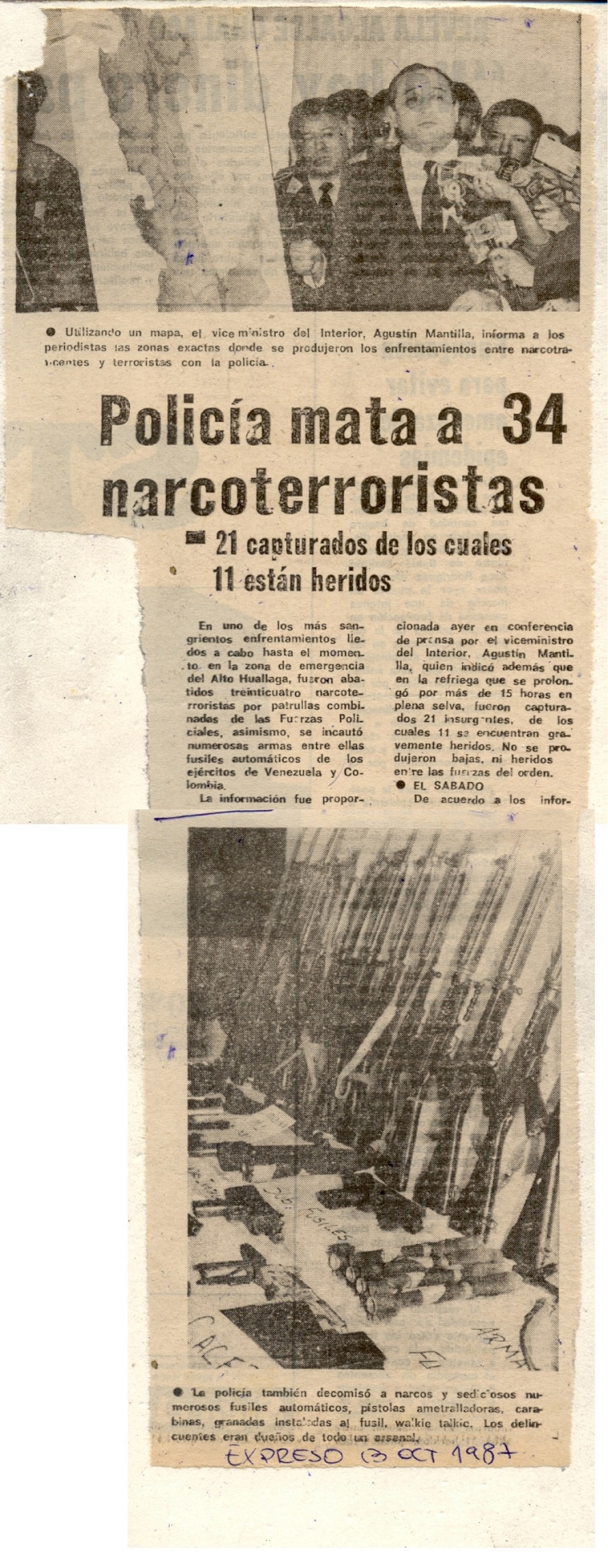 El arsenal narcoterrorista