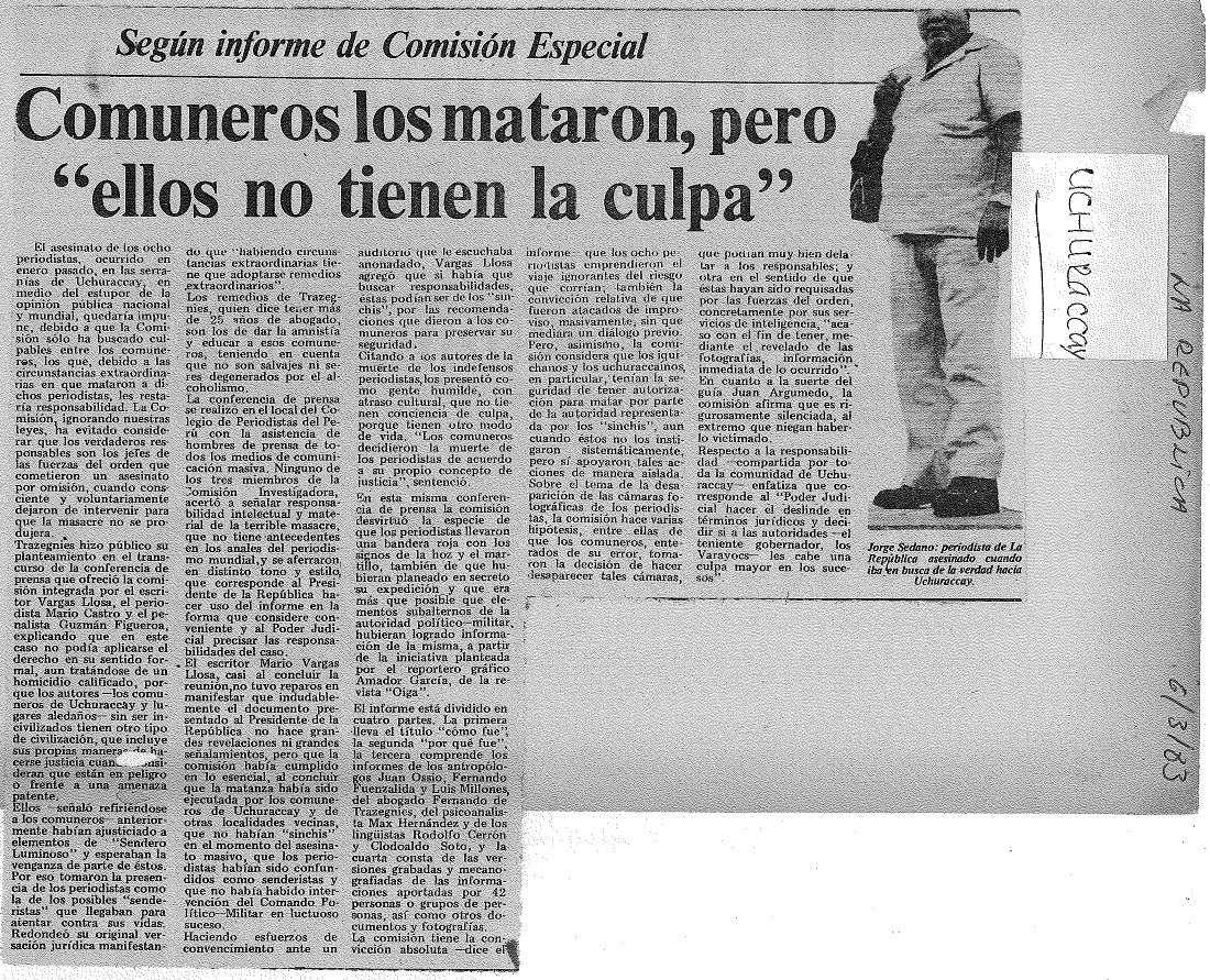 Comuneros los mataron, pero "ellos no tienen la culpa"