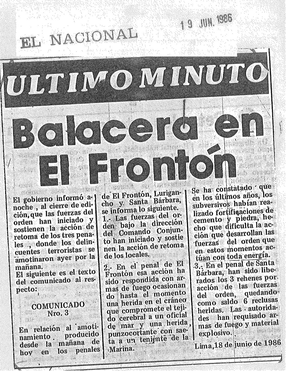Balacera en El Frontón