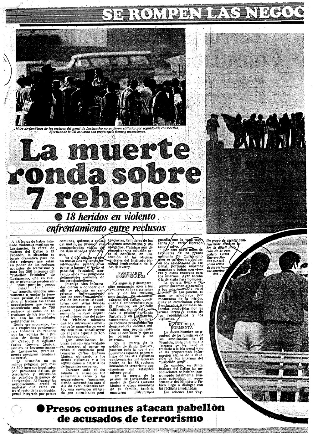 La muerte ronda sobre 7 rehenes