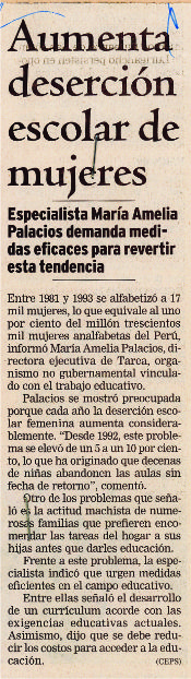 Aumenta deserción escolar de mujeres