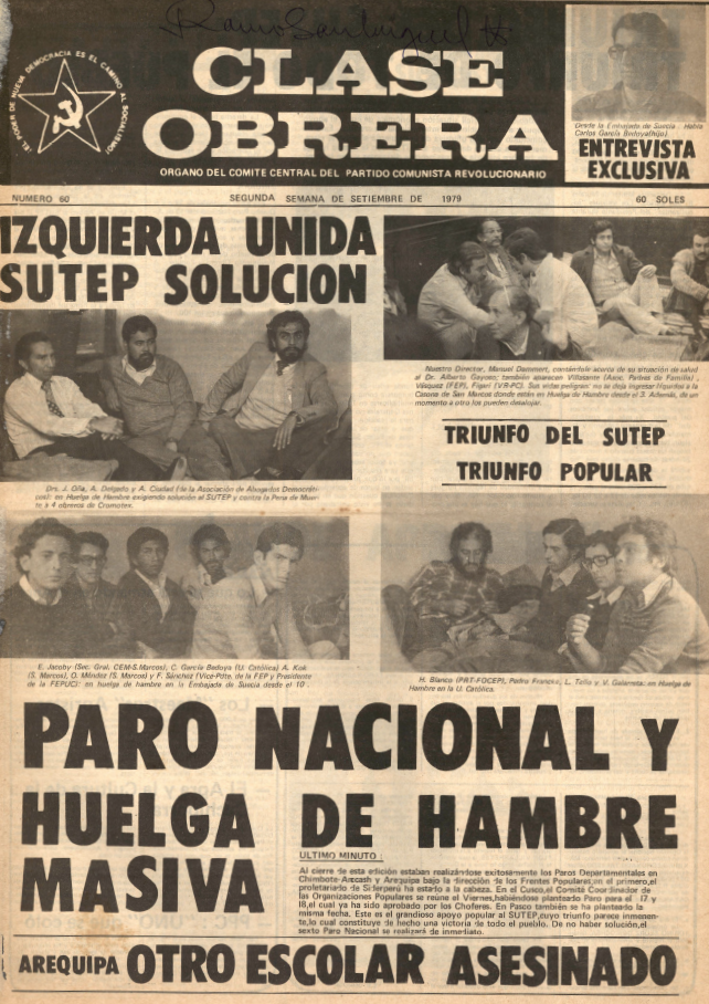Septiembre 1979 - Paro nacional y huelga de hambre masiva