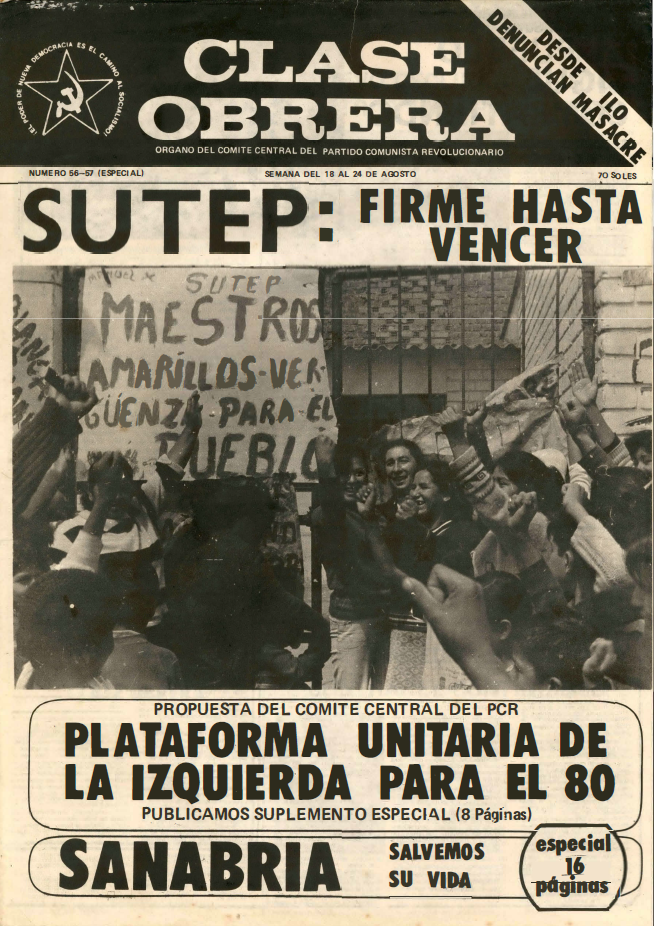 18 agosto 1979 - SUTEP firme hasta vencer