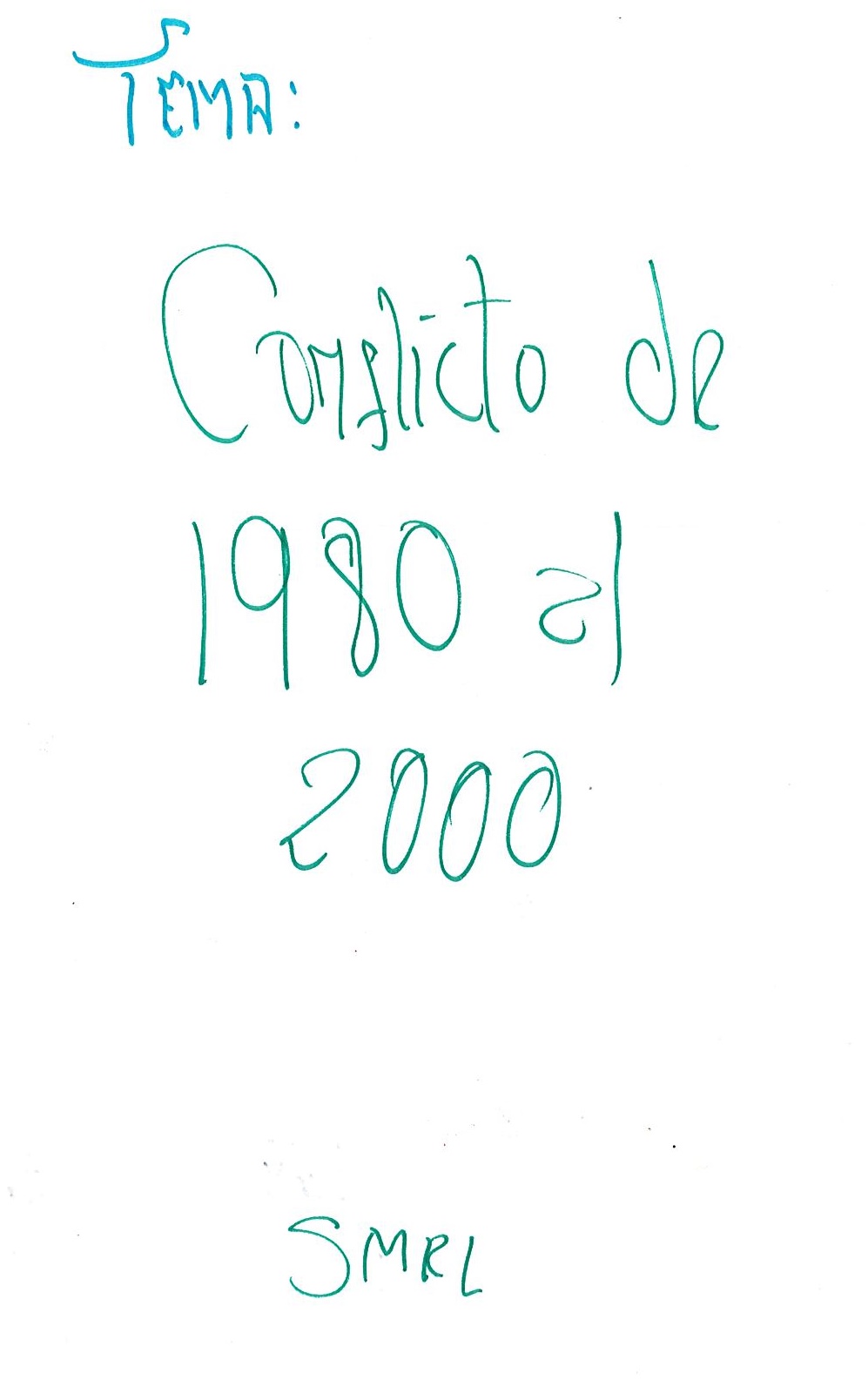 Conflicto de 1980 al 2000