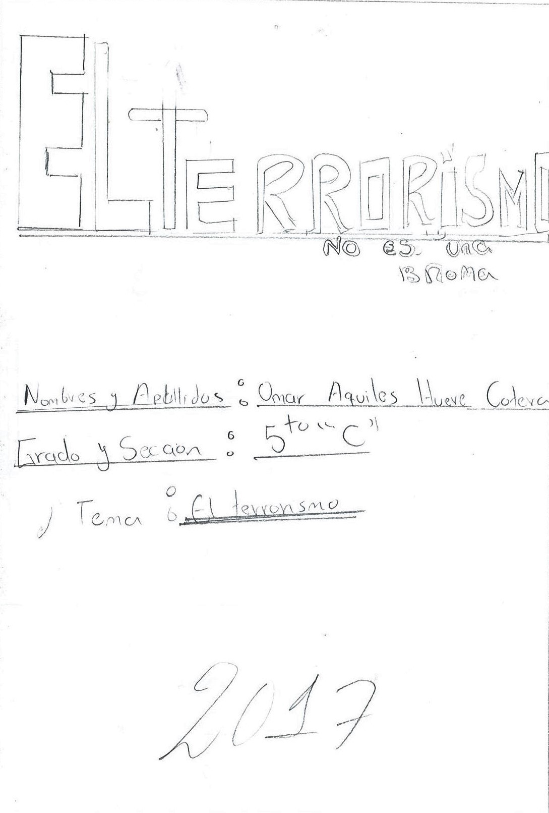 El terrorismo no es una broma