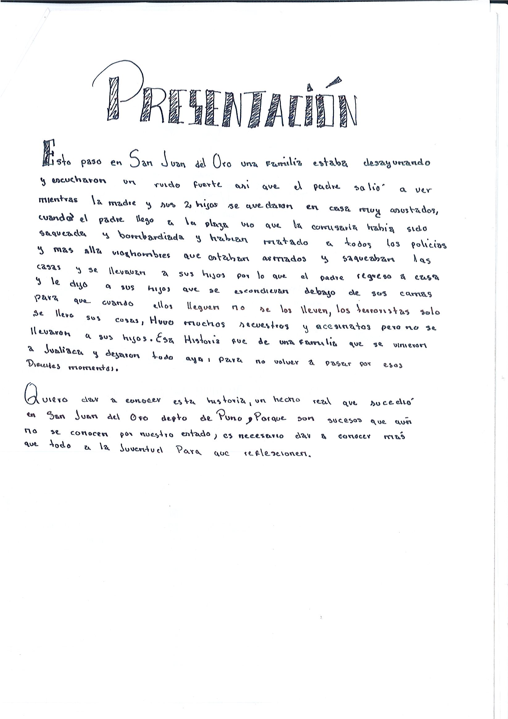 Terrorismo en San Juan del Oro*