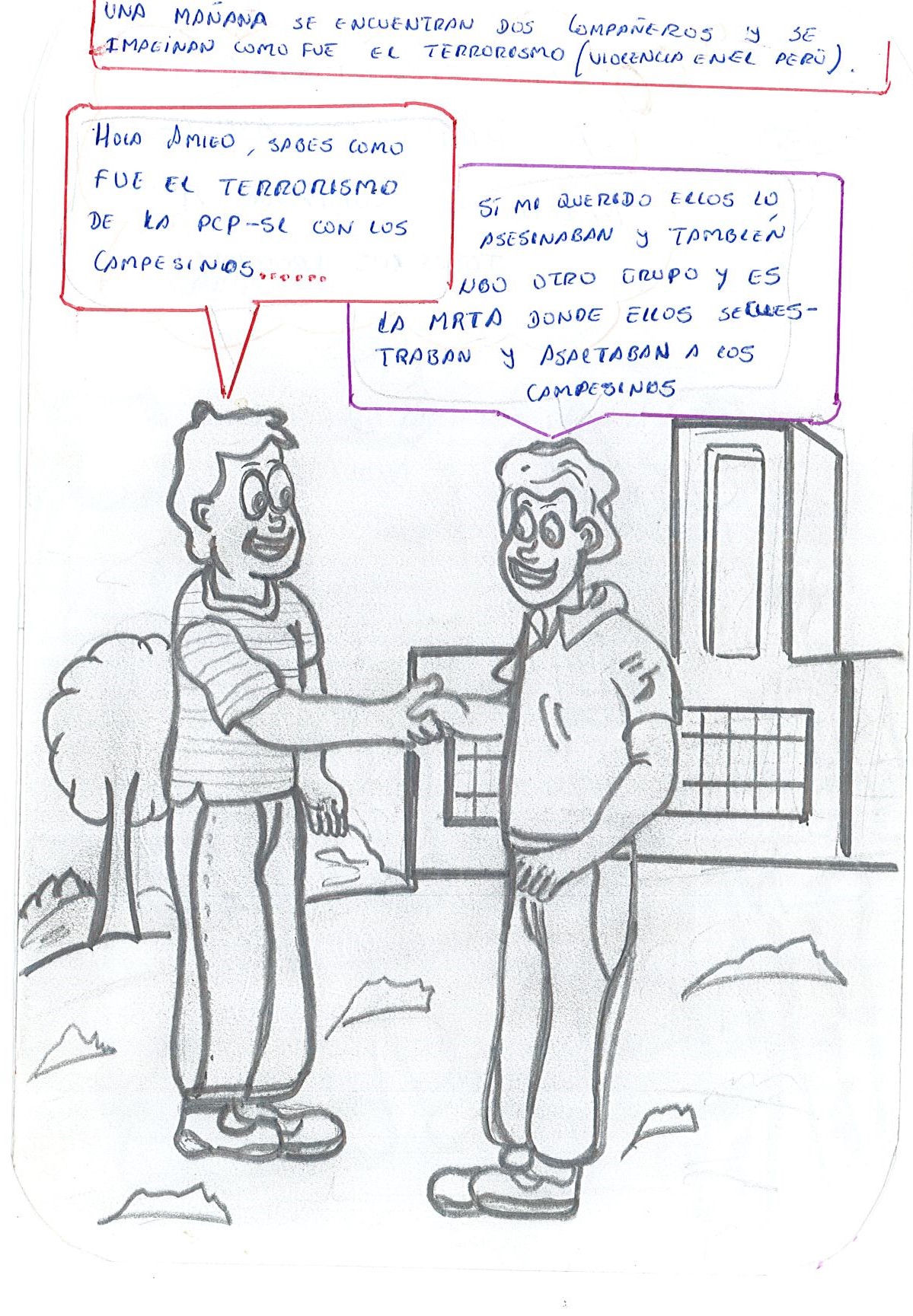 El oprimido campesino por el abuso de los terroristas