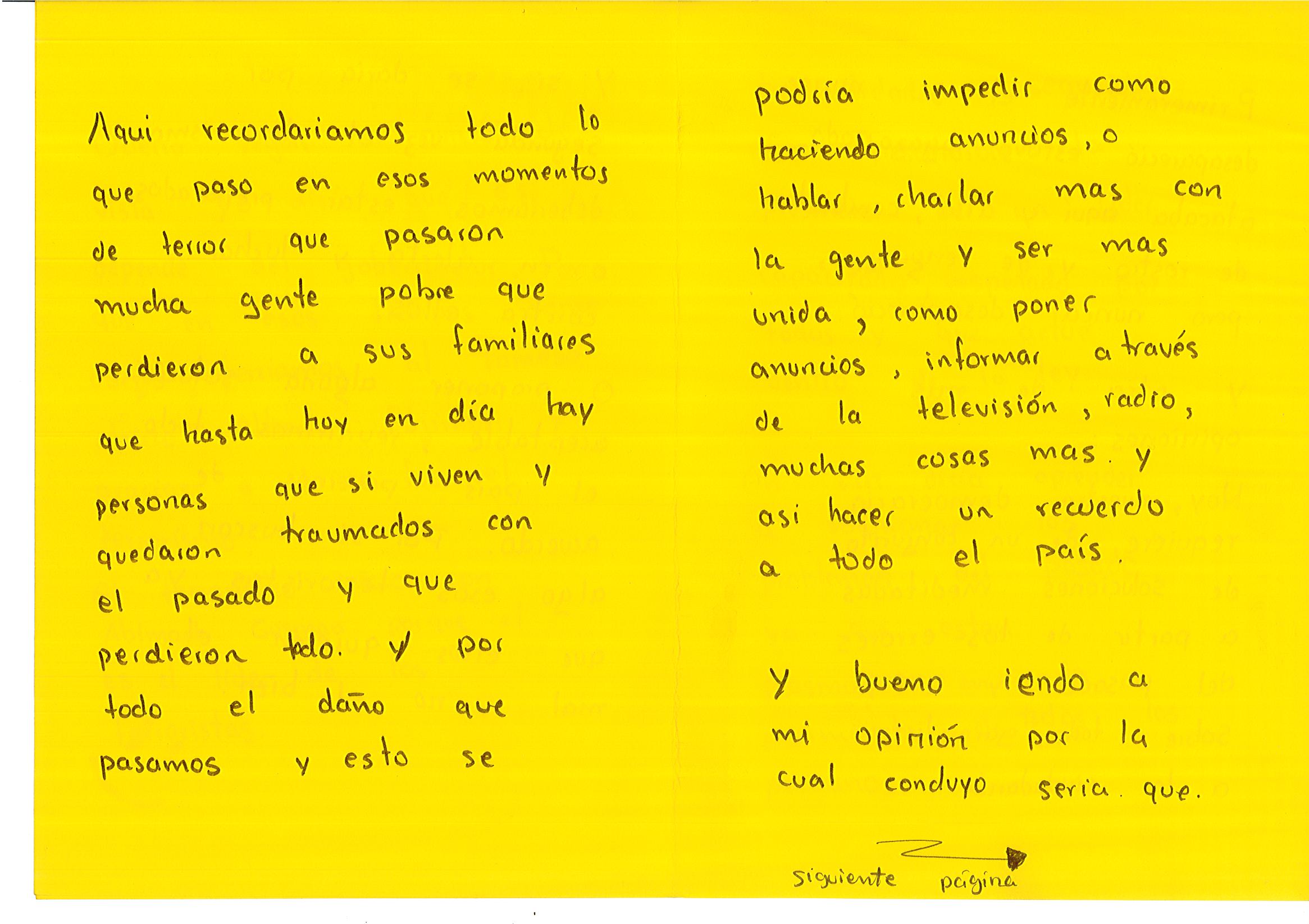 ¿Que hacer para que el país no volviera a sufrir o pasar lo que pasamos en el terrorismo?