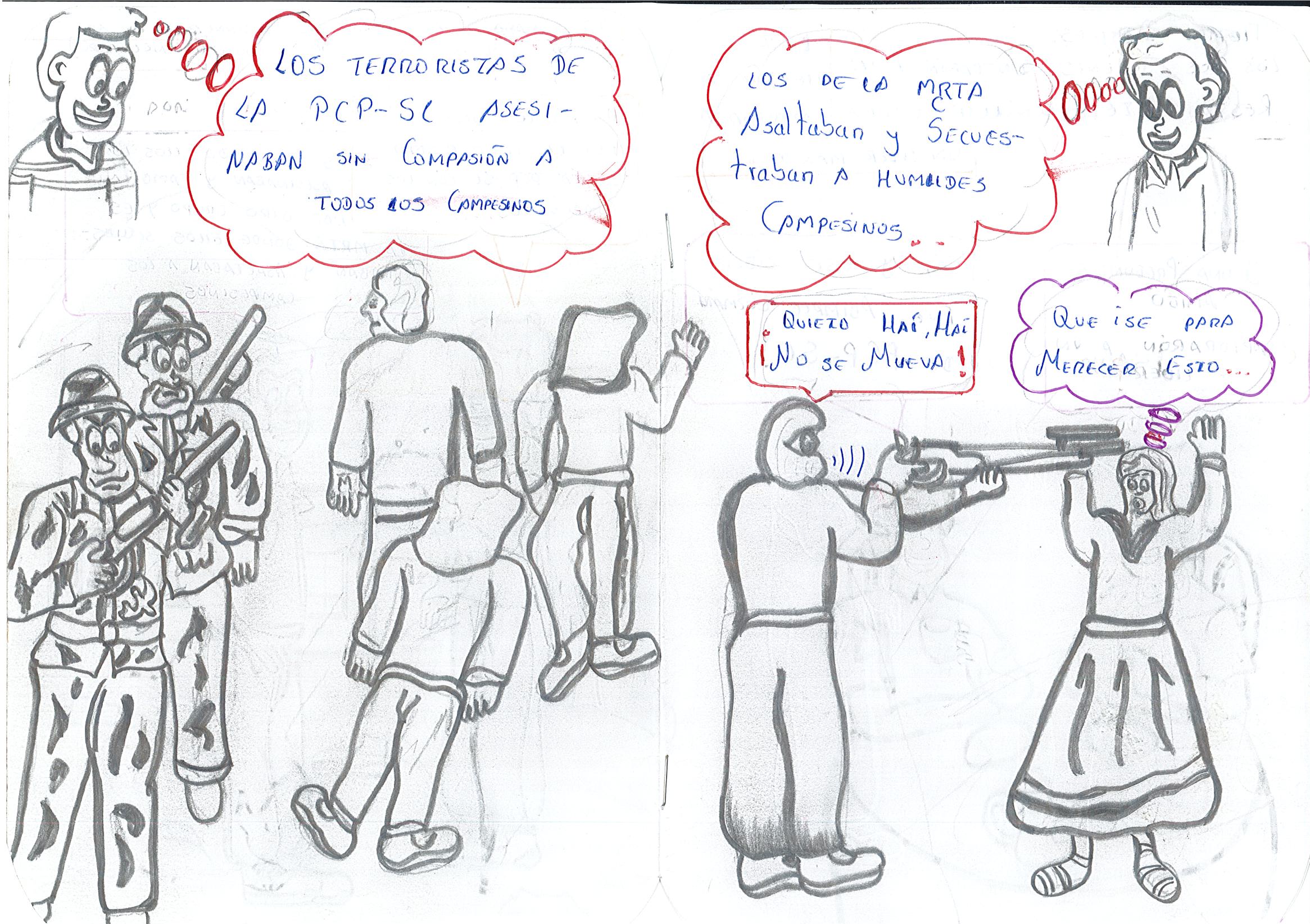 El oprimido campesino por el abuso de los terroristas